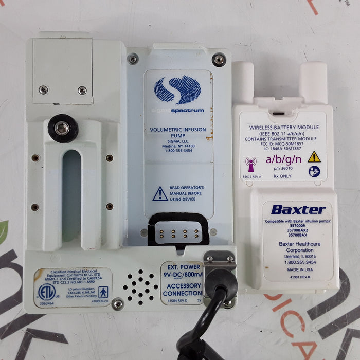 Baxter Sigma Spectrum 6.05.13 with A/B/G/N Battery Infusion Pump