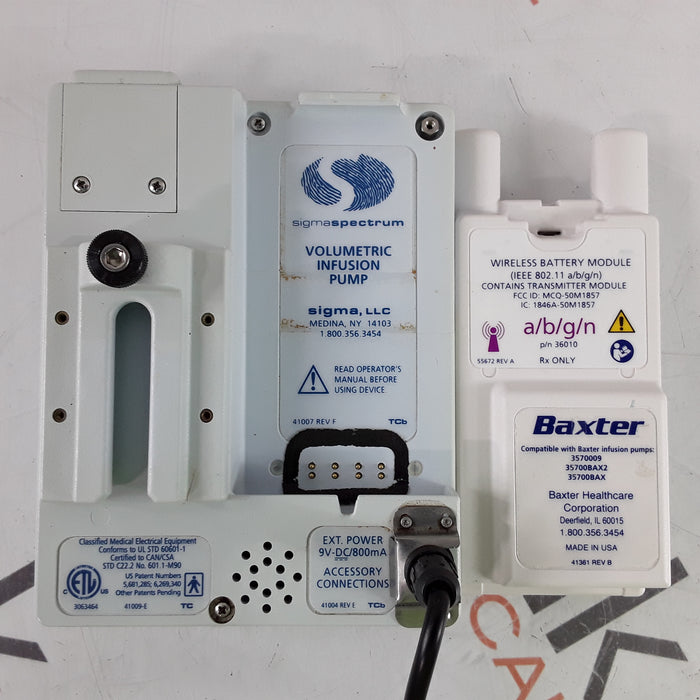 Baxter Sigma Spectrum 6.05.14 with A/B/G/N Battery Infusion Pump