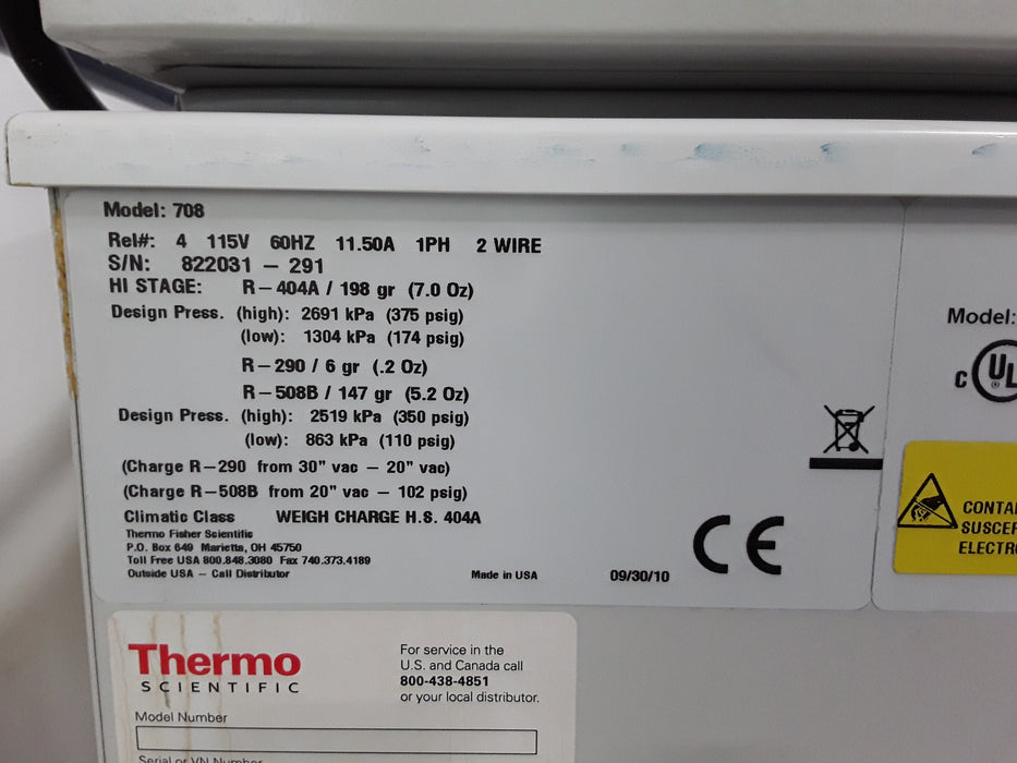 Thermo Scientific Forma 700 Series 708 Upright ULT Freezer