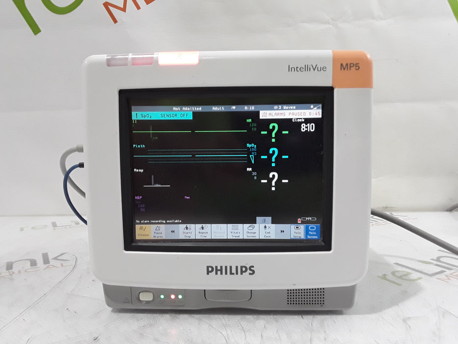 Philips Intellivue MP5 - ECG, Fast SpO2, NIBP Patient Monitor