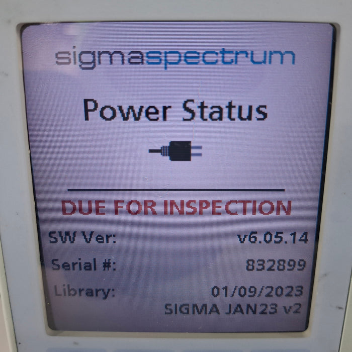 Baxter Sigma Spectrum 6.05.14 without Battery Infusion Pump