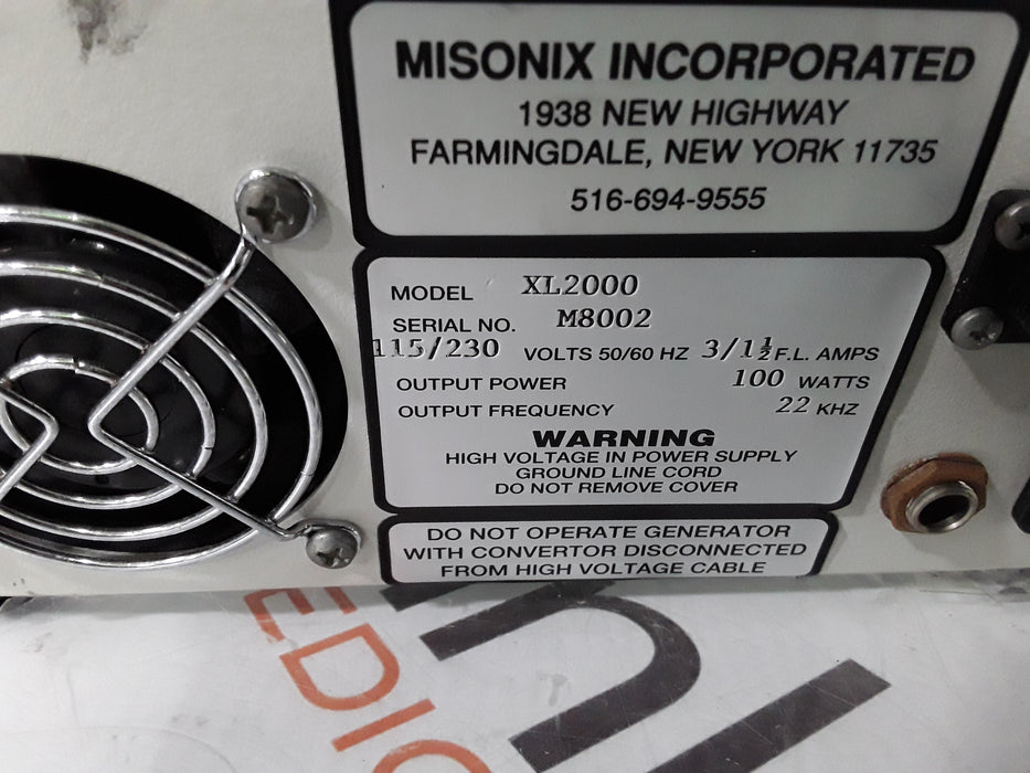 Misonix, Inc. XL2000 Ultrasonic Liquid Processor