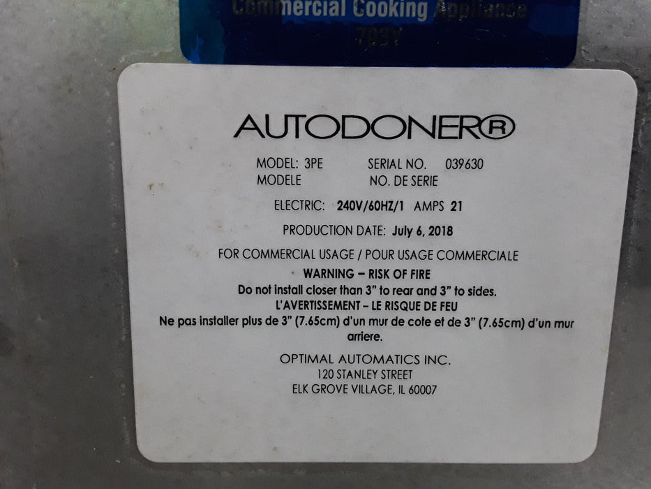 Optimal Automatics, Inc. Autodoner 3PE Vertical Broiler