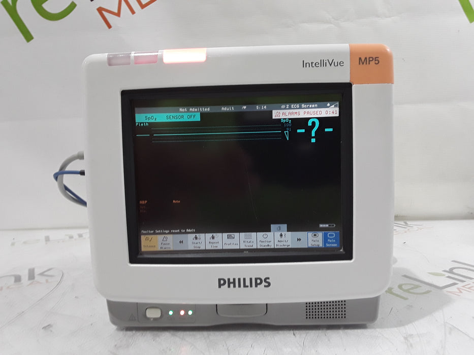 Philips Intellivue MP5 - ECG, Fast SpO2, NIBP Patient Monitor