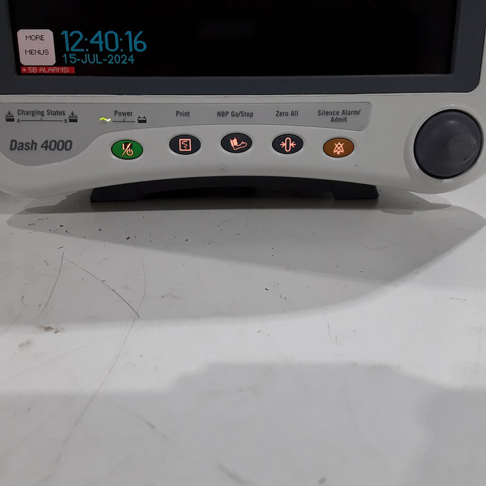 GE Healthcare Dash 4000 - Masimo SpO2 Patient Monitor