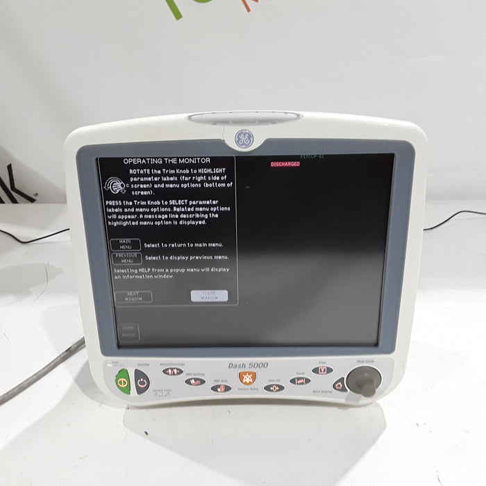 GE Healthcare Dash 5000 - Masimo SpO2 Patient Monitor