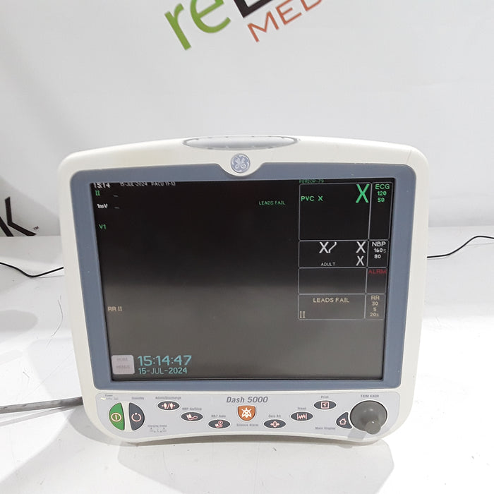 GE Healthcare Dash 5000 - Masimo SpO2 Patient Monitor