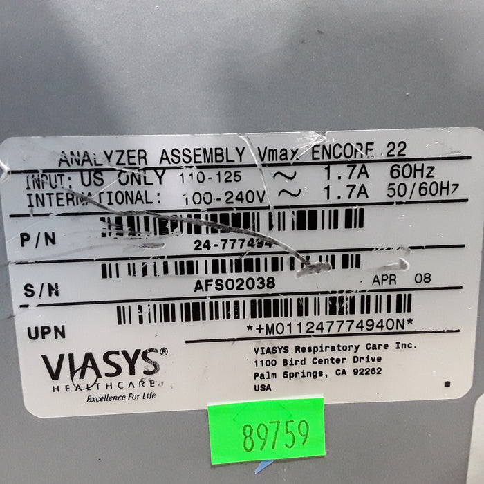 CareFusion 24-777494 Vmax Encore 22 Analyzer Assembly