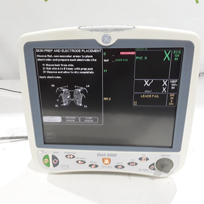 GE Healthcare Dash 5000 - Masimo SpO2 Patient Monitor