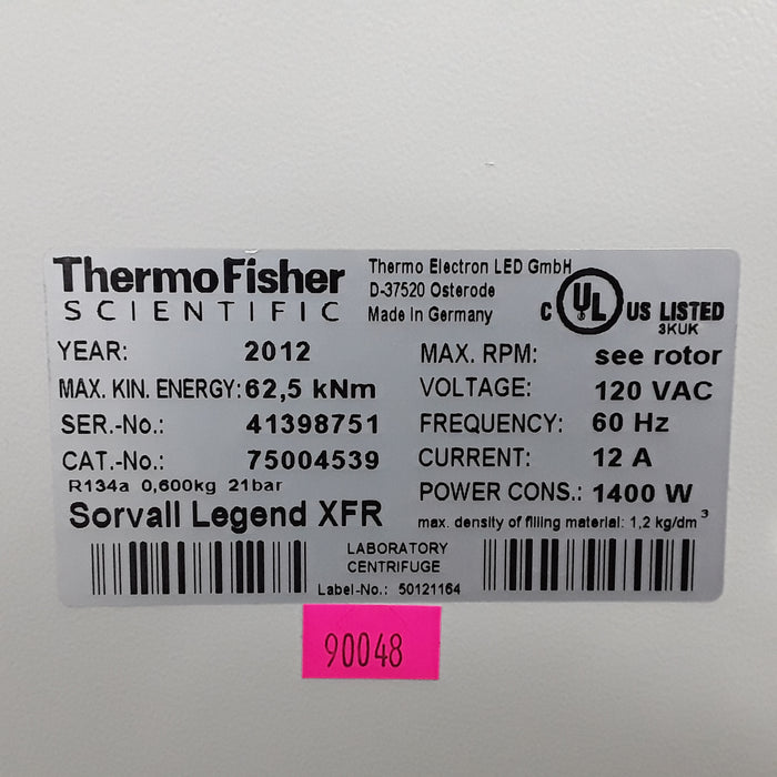 Thermo Scientific Thermo Scientific Sorvall Legend XFR Centrifuge Centrifuges reLink Medical