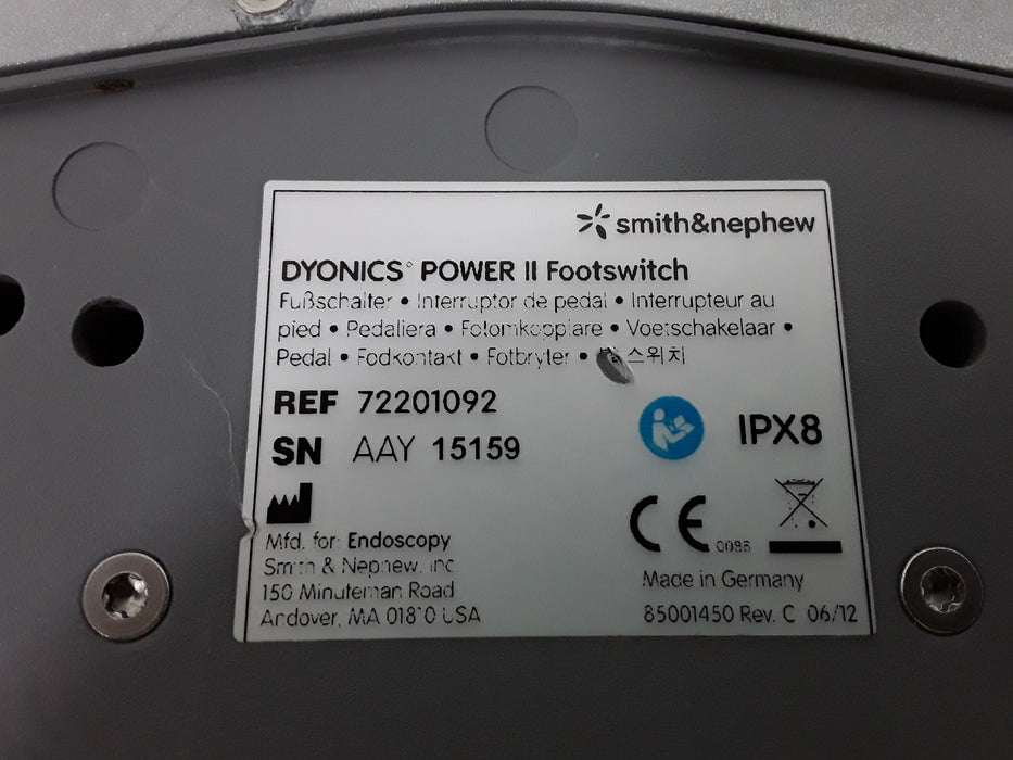 Smith & Nephew Dyonics Power 2 Power Footswitch