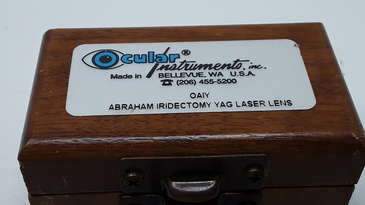 Ocular Instruments Inc OAIY Abraham Iridectomy YAG Laser Lens