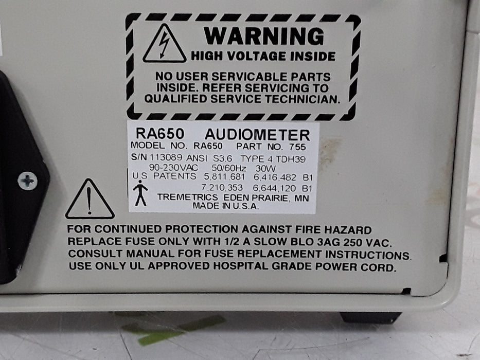 Tremetrics, Inc. RA650 Group Audiometric Testing System