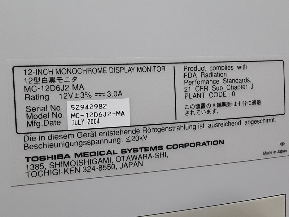 Toshiba Nemio 10 Ultrasound