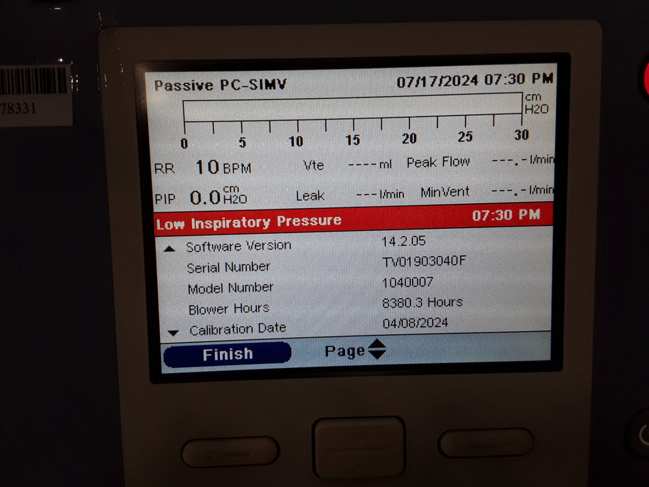 Respironics Trilogy 202 Ventilator