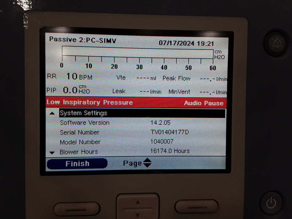 Respironics Trilogy 202 Ventilator