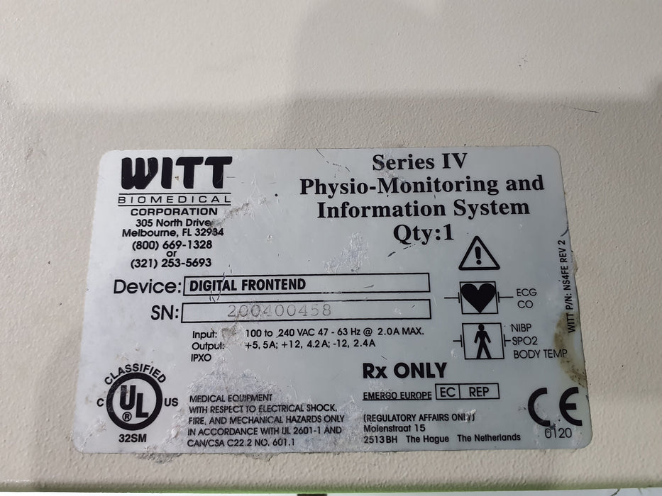 Witt Biomedical Corporation Seris IV Physio-Monitoring System