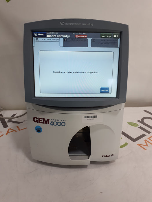 Instrumentation Laboratory Company Instrumentation Laboratory Company Gem Premier 4000 Blood Gas Analyzer Clinical Lab reLink Medical