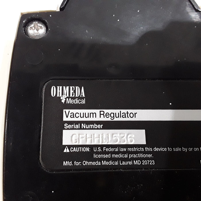 Ohmeda Medical Vacuum Regulator