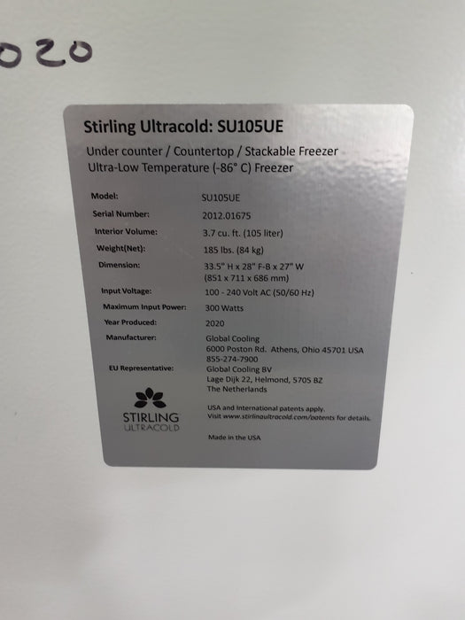 Stirling Ultracold SU105UE Ultra Low Temperature Freezer