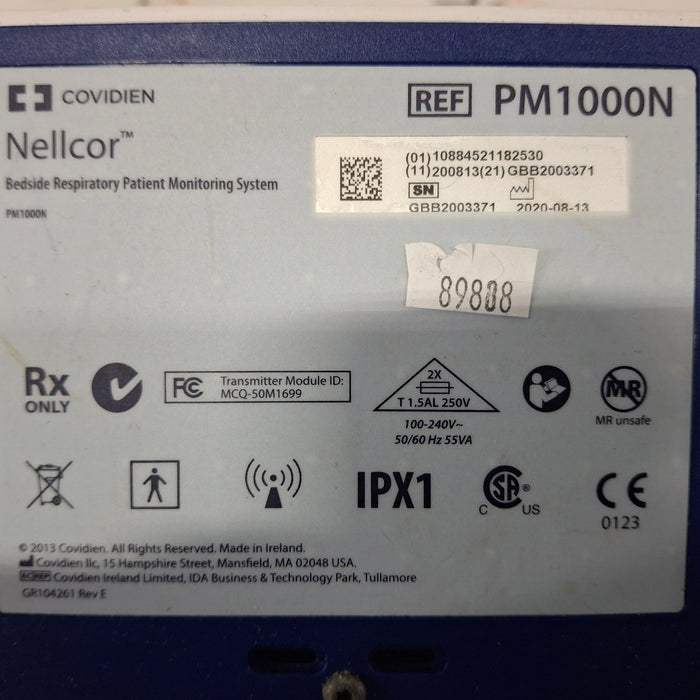 Covidien PM1000N Nellcor Bedside SPO2 Monitor