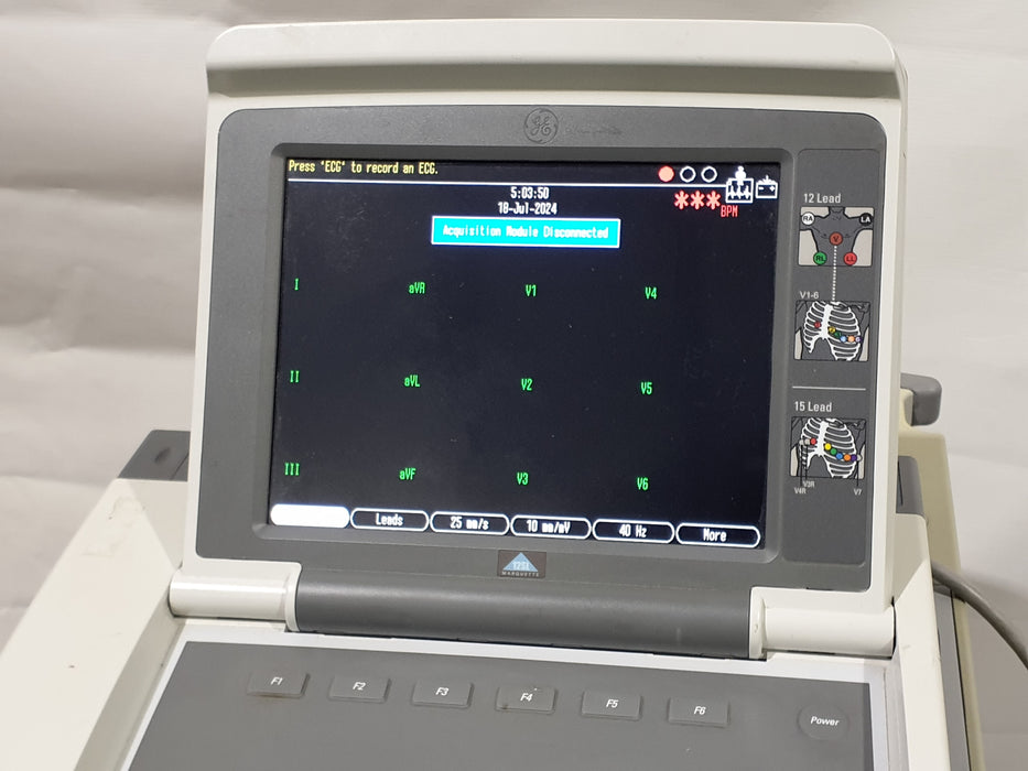 GE Healthcare MAC 5500 HD with CAM Module ECG System