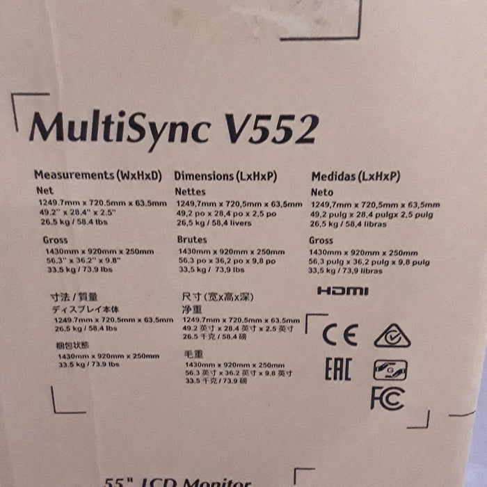 NEC Multisync V552 LED Monitor