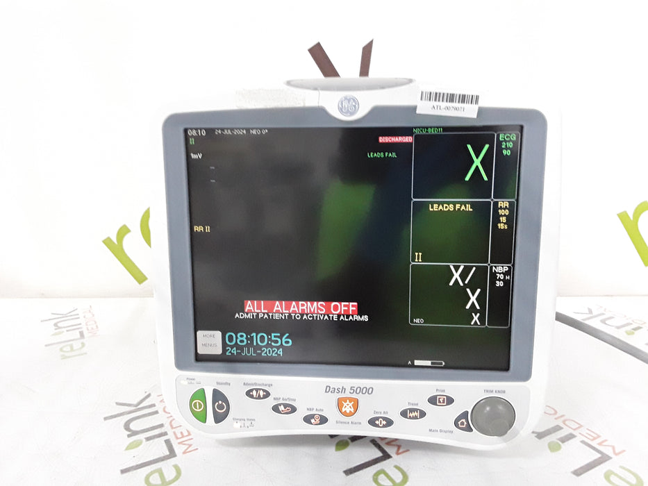 GE Healthcare Dash 5000 - Masimo SpO2 Patient Monitor