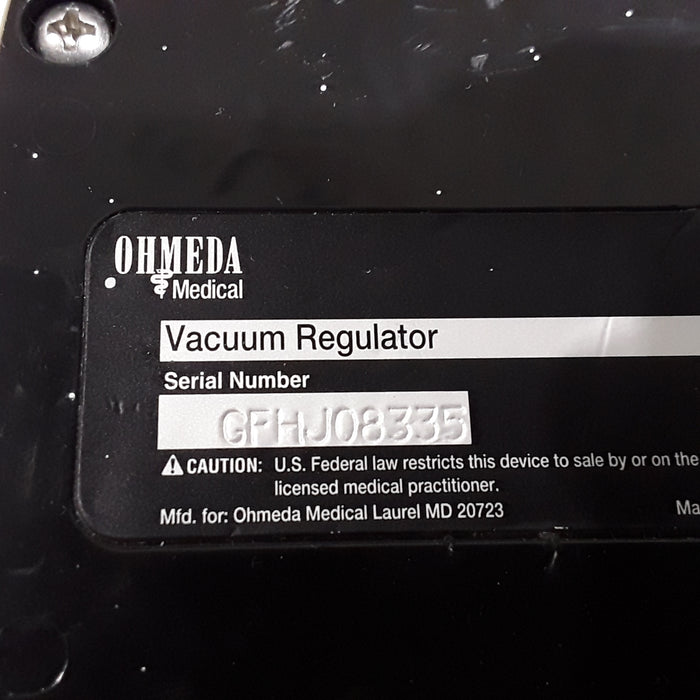 Ohmeda Medical Vacuum Regulator