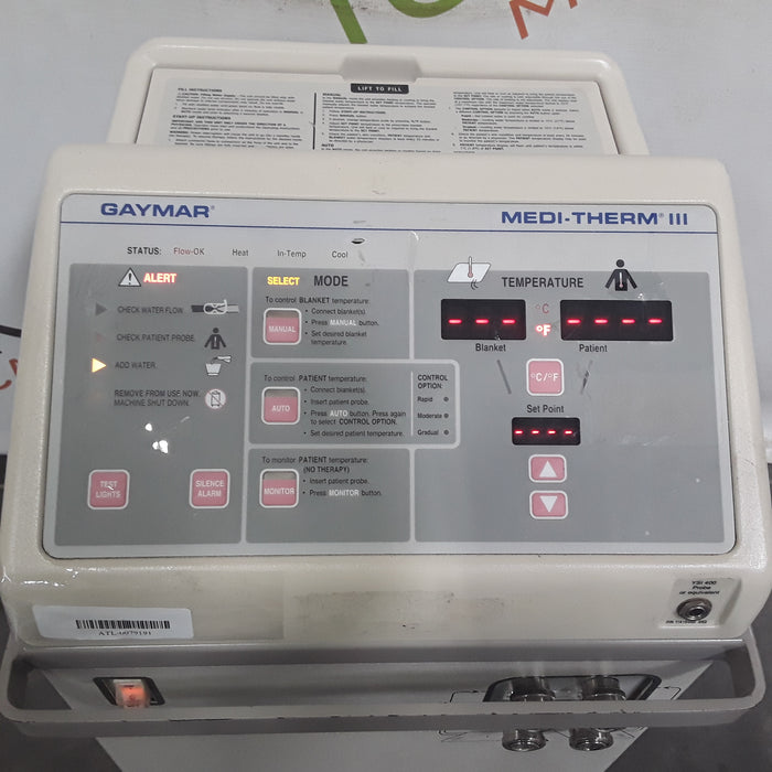 Gaymar Medi-Therm III MTA6900 Hyper/Hypothermia Machine