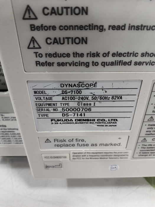 Fukuda Denshi Dynascope DS-7100 Patient Monitor