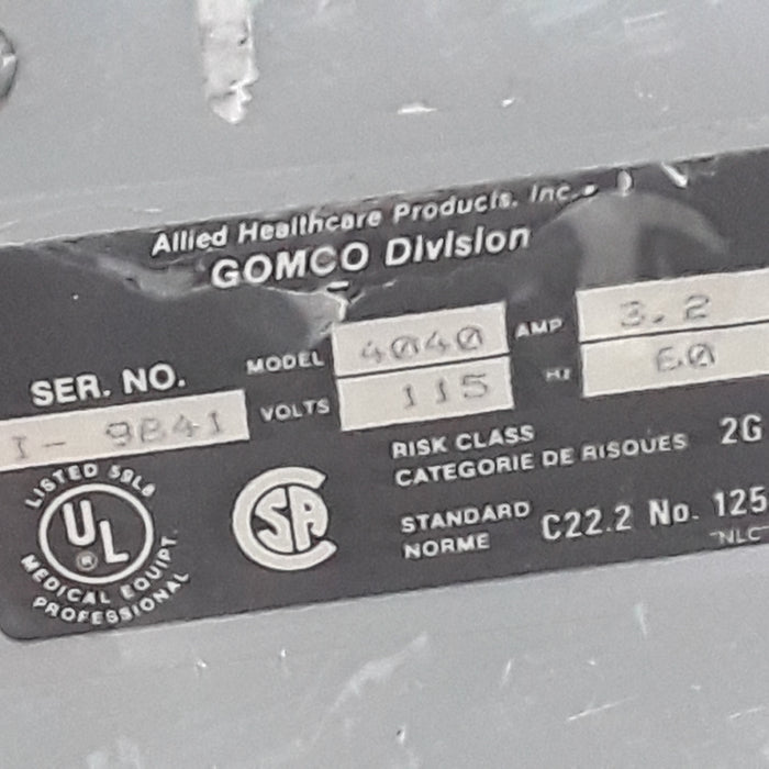 Gomco 4040 Mobile Aspirator