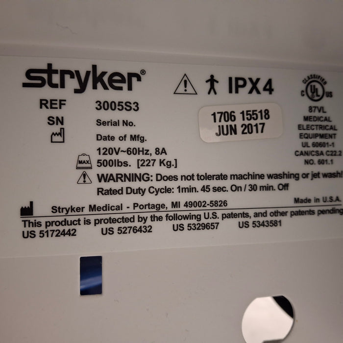 Stryker Secure III 3005 Hospital Bed