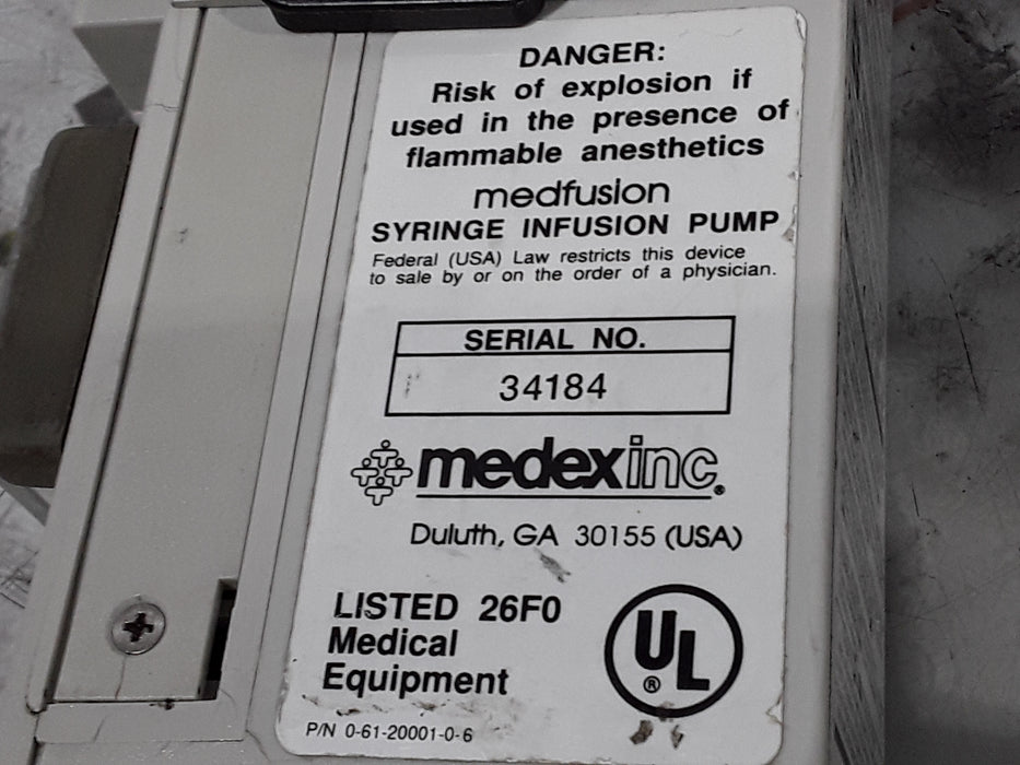 Medex Medfusion 2010i Syringe Infusion Pump