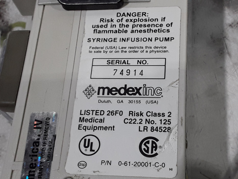 Medex Medfusion 2010i Syringe Infusion Pump