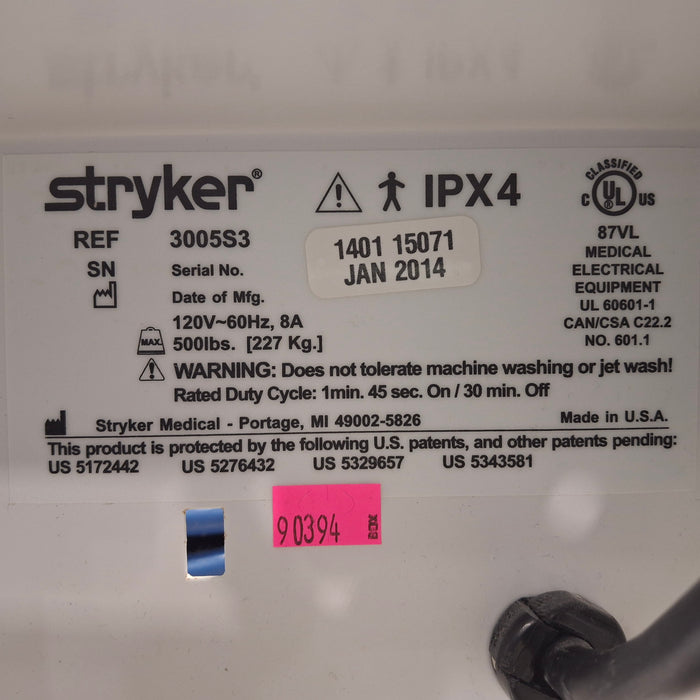 Stryker Secure III 3005 Hospital Bed