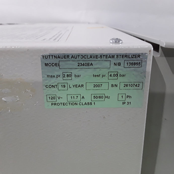 Tuttnauer EZ9 Autoclave