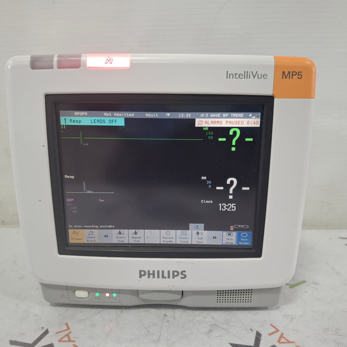 Philips Intellivue MP5 - ECG, Fast SpO2, NIBP Patient Monitor