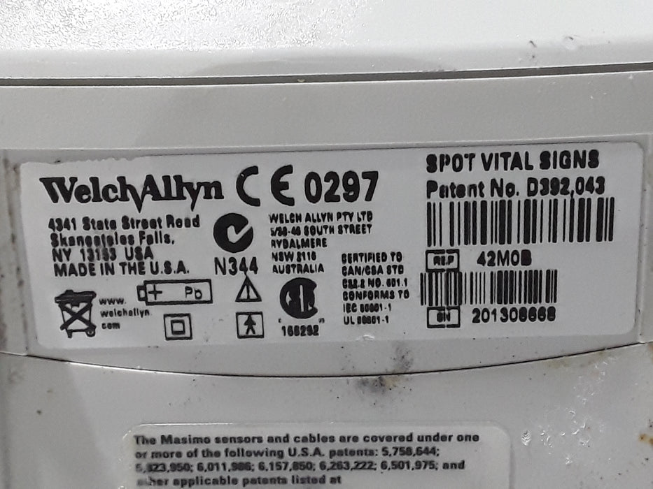 Welch Allyn Spot 420 - NIBP, Masimo SpO2 Vital Signs Monitor