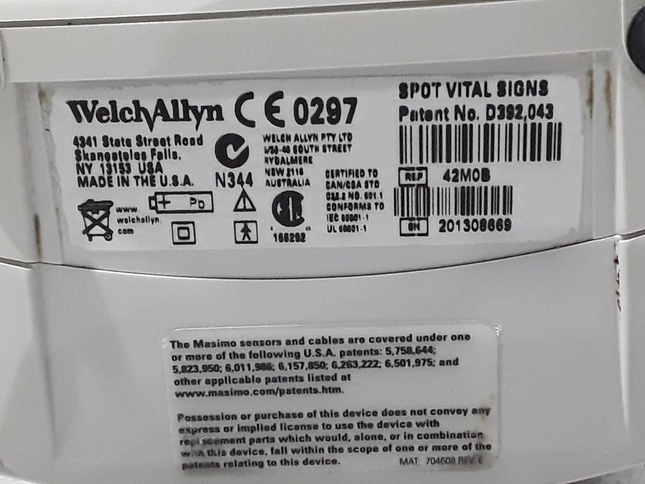 Welch Allyn Spot 420 - NIBP, Masimo SpO2 Vital Signs Monitor