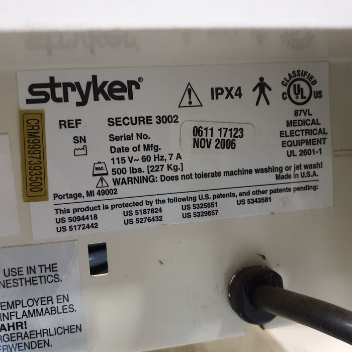 Stryker Secure II 3002 Hospital Bed