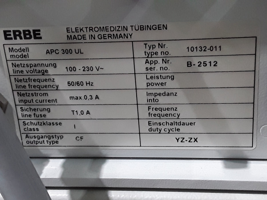 Erbe APC 300 Argon Plasma Coagulator