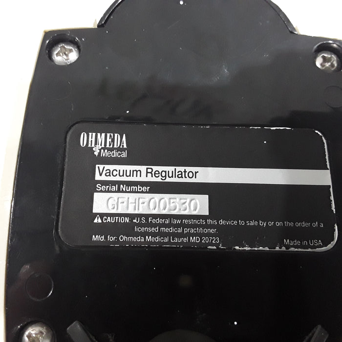 Ohmeda Medical Vacuum Regulator