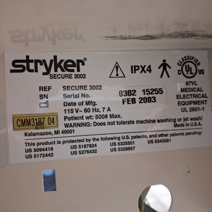 Stryker Secure II 3002 Hospital Bed