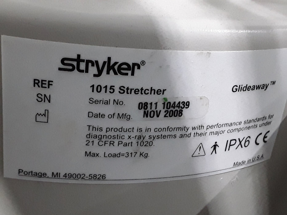 Stryker 1015 Big Wheel Glideaway Stretcher