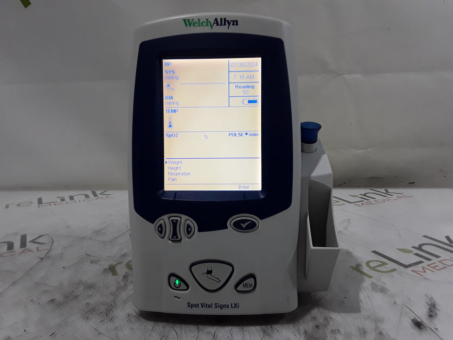 Welch Allyn Spot LXi - NIBP, SureTemp Plus, Nellcor SpO2 Vital Signs Monitor