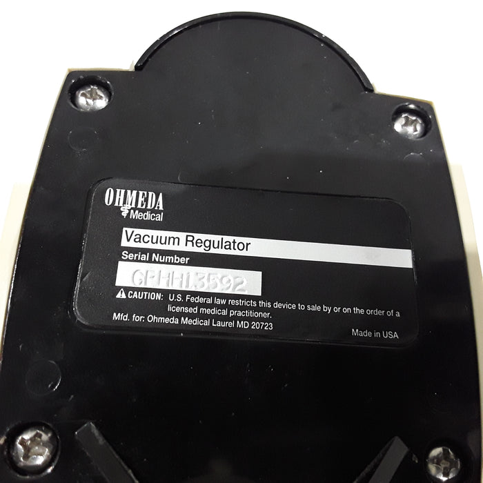 Ohmeda Medical Vacuum Regulator