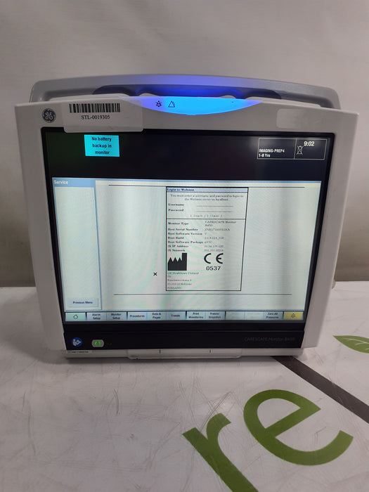 GE Healthcare Carescape B450 Patient Monitor