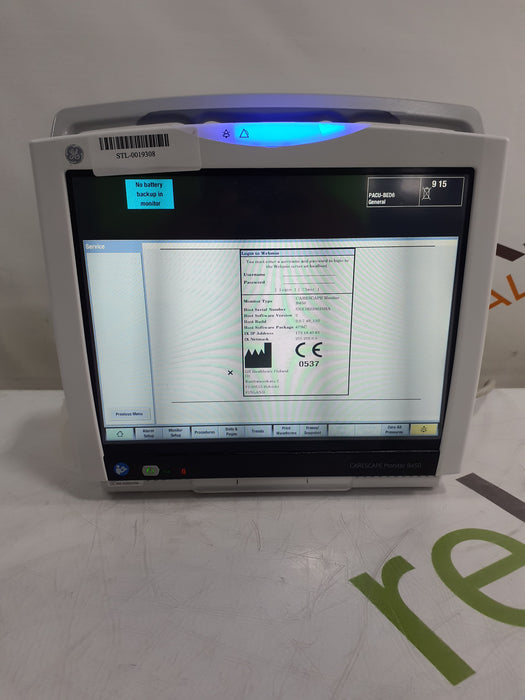 GE Healthcare Carescape B450 Patient Monitor