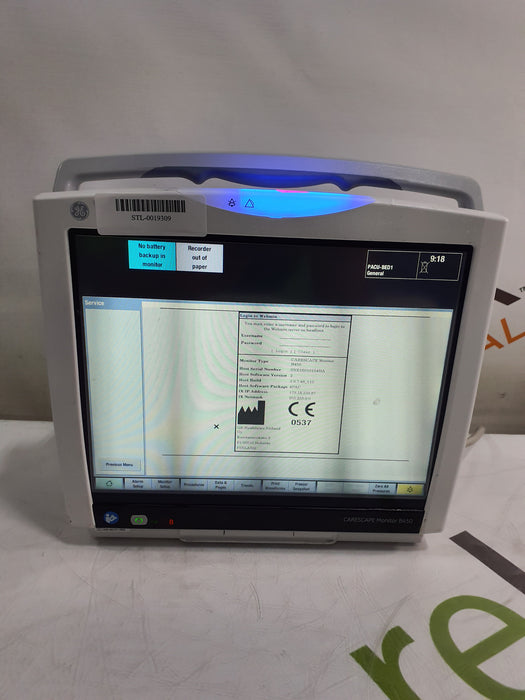 GE Healthcare Carescape B450 Patient Monitor